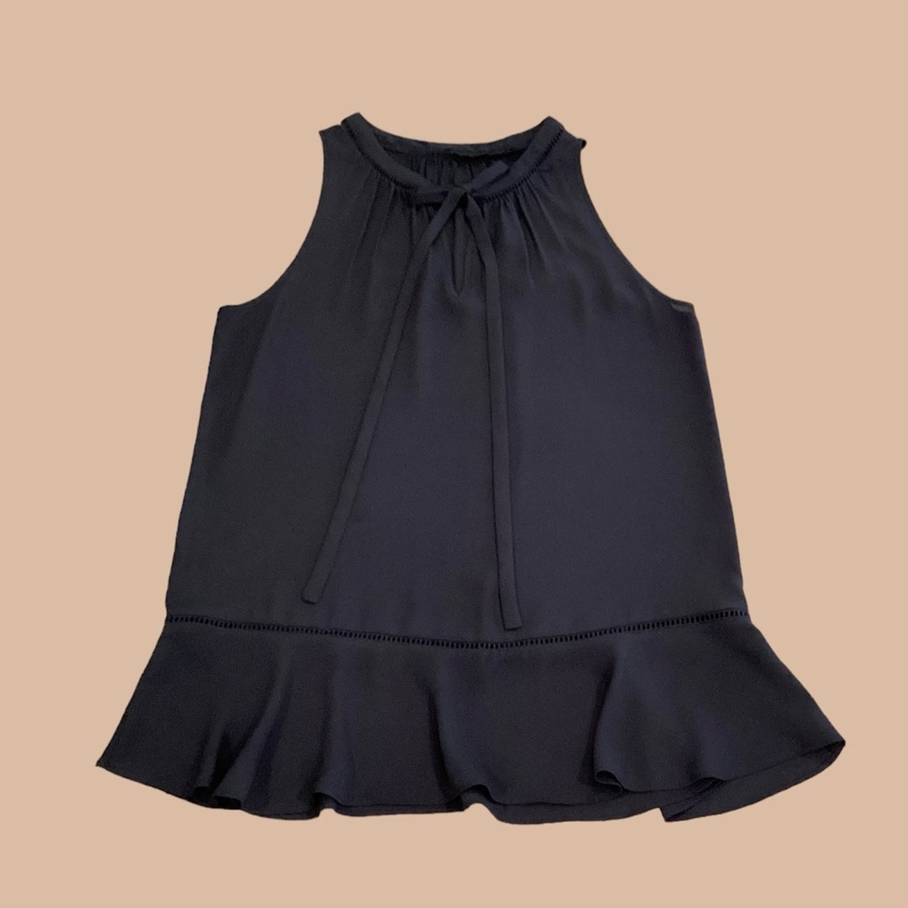 Target Ruffled Black Top, size medium 😎